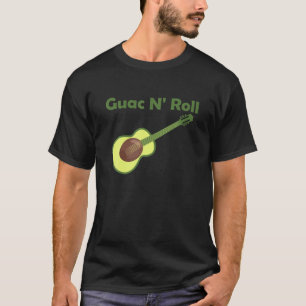 Camiseta Guitarras divertidas del rock aguacate N Roll de A