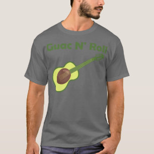 Camiseta Guitarras divertidas del rock aguacate N Roll de A