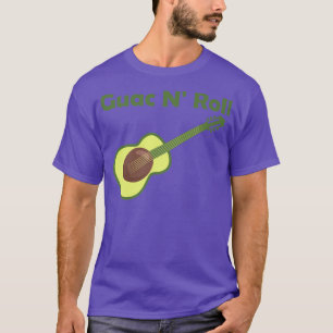 Camiseta Guitarras divertidas del rock aguacate N Roll de A