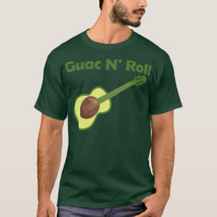 Camiseta Guitarras divertidas del rock del aguacate N Roll