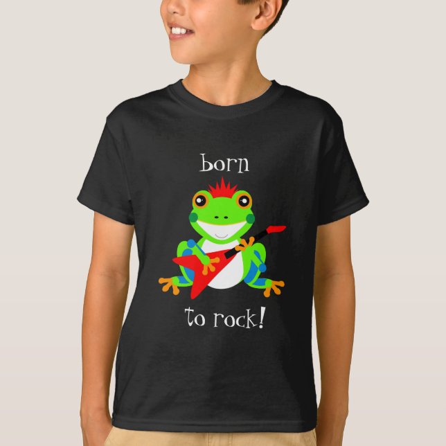 Camiseta Guitarras rojas de rocas de árbol lindo (Anverso)