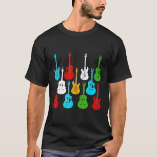 Camiseta Guitarrias Clásicas de Guitarra Acústicas Eléctric