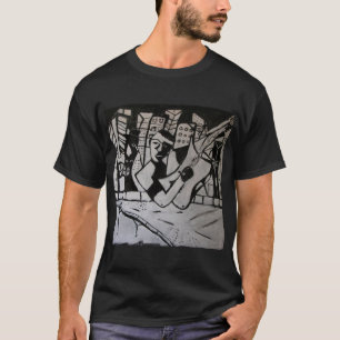 CAMISETA GUITARRISTA ABSTRACTO NEGRO BLANCO