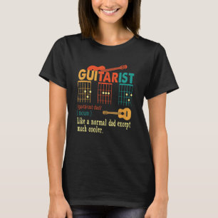 Camiseta Guitarrista acorde D A D como un padre normal exce