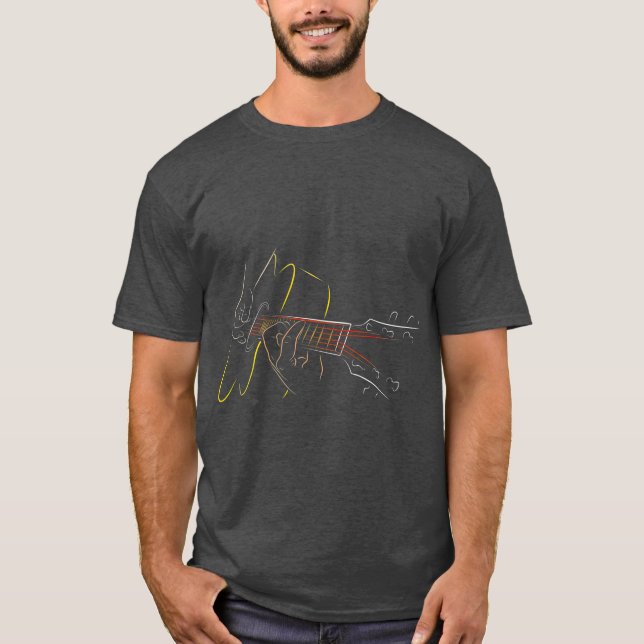 Camiseta Guitarrista Acústico Gran Guitarista o Banda (Anverso)