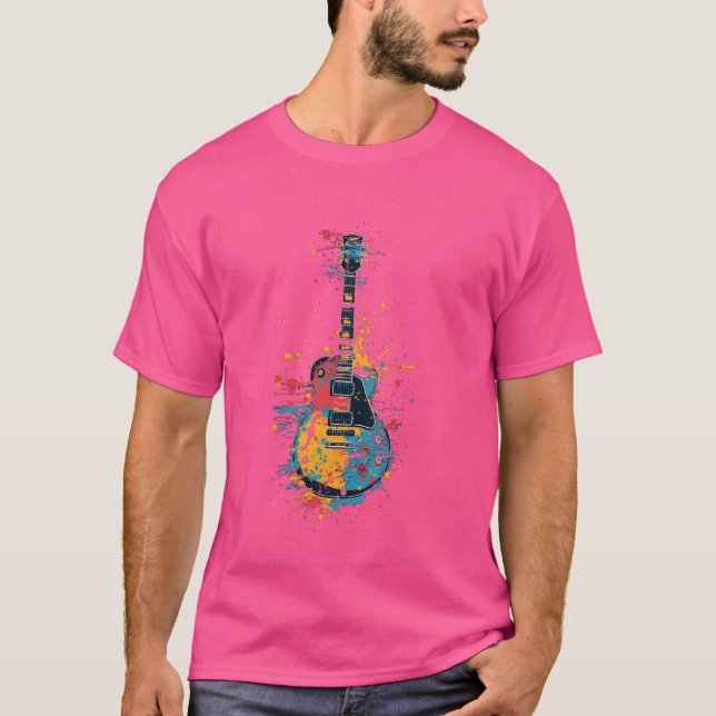 Camiseta guitarrista acústico guitarrista de guitarra en es (Anverso)