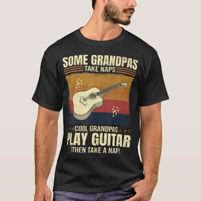 Camiseta Guitarrista Algunos Abuelos Duermen Siestas Abuelo (Anverso)