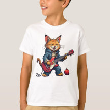 Guitarrista de gato naranja