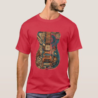 Camiseta Guitarrista de Guitarra Clásica Música de Banda Re