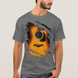 Camiseta Guitarrista de guitarra con guitarra y música acús
