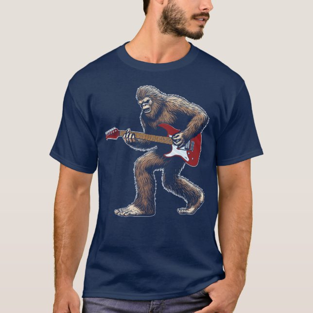 Camiseta Guitarrista de guitarrista eléctrico de Bigfoot a  (Anverso)