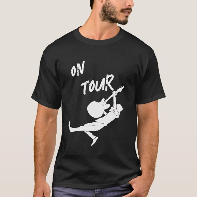 Camiseta Guitarrista de Heavy Metal de Gira (Anverso)
