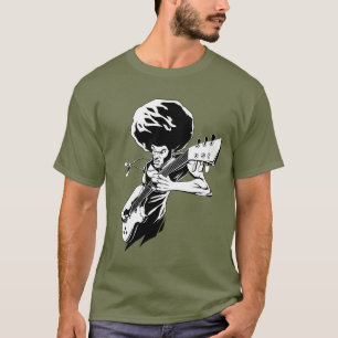 Camiseta Guitarrista de la roca del Afro