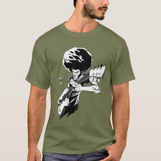 Camiseta Guitarrista de la roca del Afro