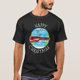 Camiseta Guitarrista de Lap Steel Guitar de Navidad Slide G