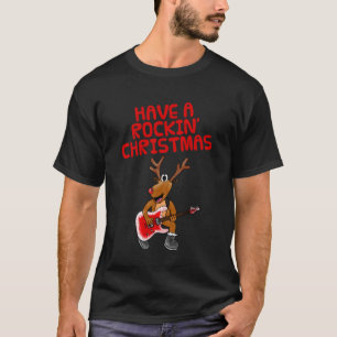 Camiseta Guitarrista de Navidad, Guitarrista Eléctrico Reno