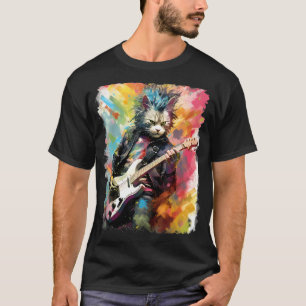 Camiseta Guitarrista de Rock Guitarrista de Gato Ragamuffin