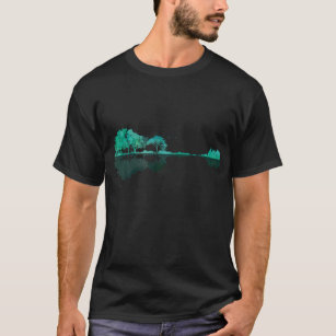 Camiseta Guitarrista del amor por la música en el lago de l
