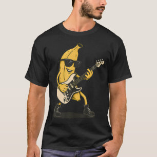 Camiseta Guitarrista Divertido de Plátano Música Rock And R