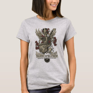 Camiseta Guitarrista Esqueleto de Rock Vintage