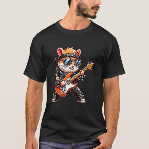 Camiseta Guitarrista Hámster Concierto de Guitarra Eléctric