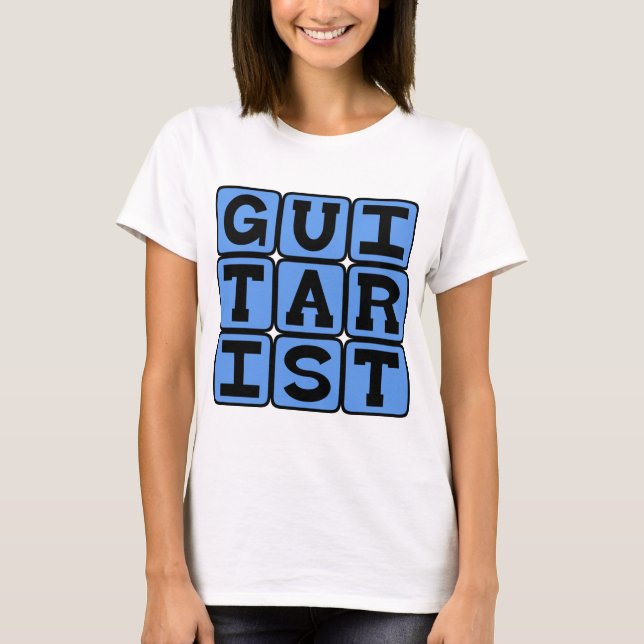 Camiseta Guitarrista, Músico de Cuerdas (Anverso)