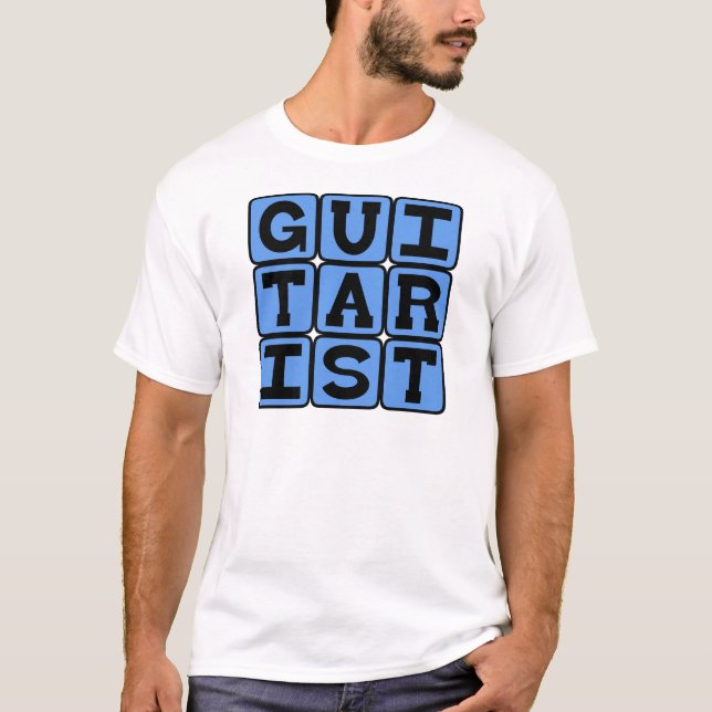 Camiseta Guitarrista, Músico de Cuerdas (Anverso)