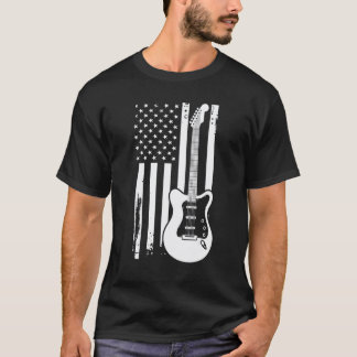 Camiseta Guitarrista Patriota 4 De Julio Bandera Americana 