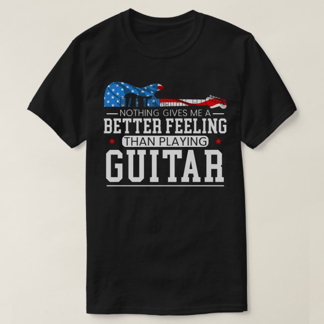 Camiseta Guitarrista patriótico de guitarra de bandera esta (Diseño del anverso)