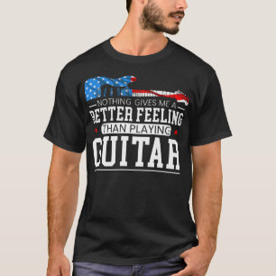 Camiseta Guitarrista patriótico de guitarra de bandera esta