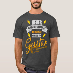 Camiseta Guitarrista retirado tocando guitarra musical