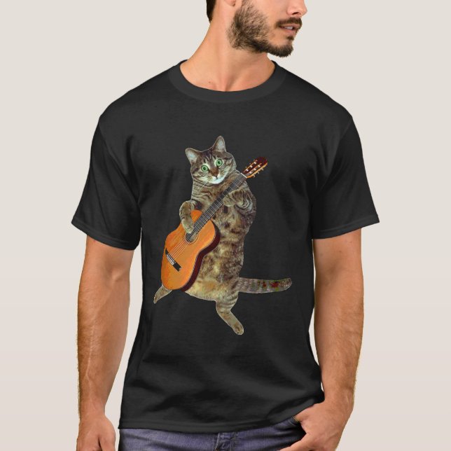 Camiseta Guitarrista talentoso del tabby (Anverso)