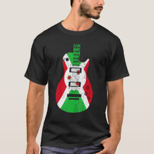 Camiseta Guitarrista vintage músico bandera de Burundi