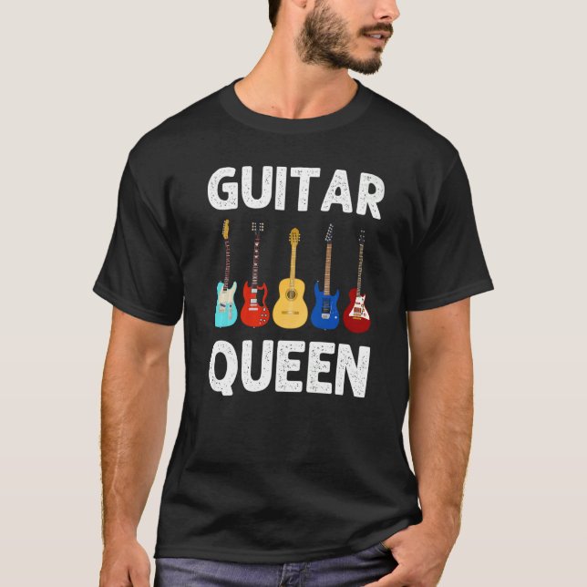 Camiseta Guitarristas De Guitarra Femenina De La Guitarra (Anverso)