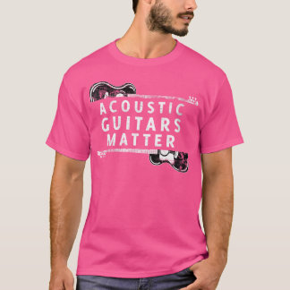 Camiseta Guitars acústicos de guitarrista acústico femenino