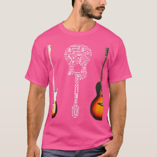 Camiseta Guitars And Music Notes Electric And Acoustic Guit