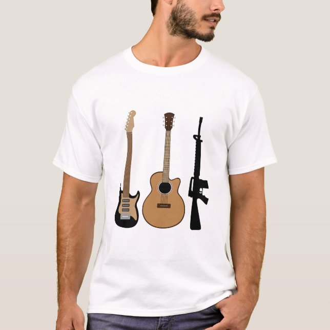 Camiseta Guitars And Rifle (Anverso)