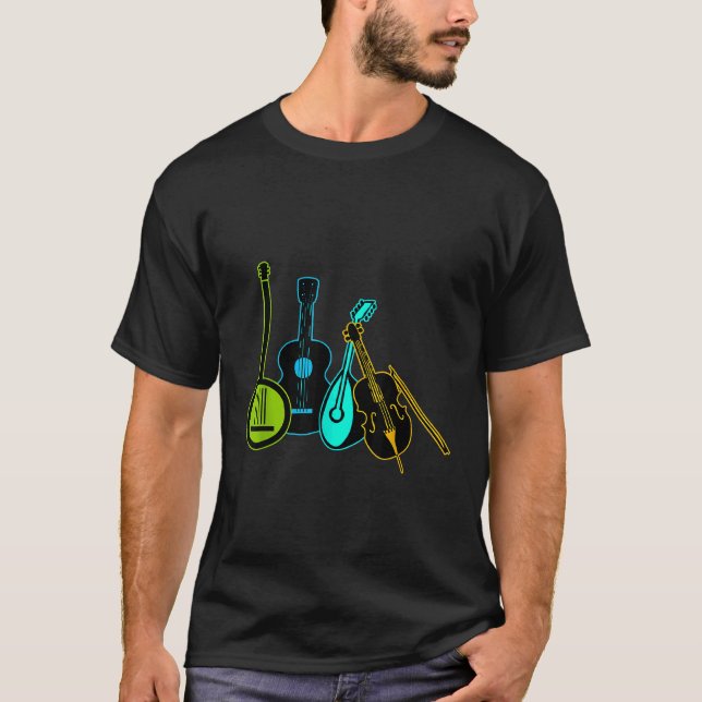 Camiseta Guitars Banjos Fiddle Mandolin 1 (Anverso)