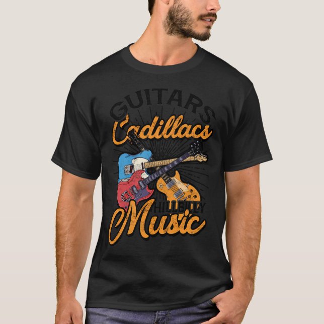 Camiseta Guitars Cadillacs Hillbilly Music - Letras E Hijo (Anverso)