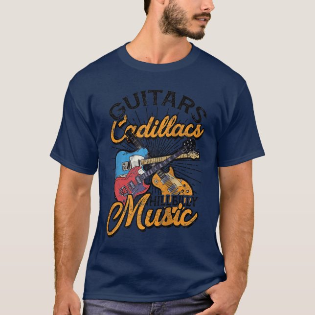 Camiseta Guitars Cadillacs Hillbilly Music Lyrics and songs (Anverso)