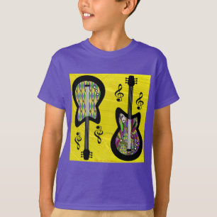 Camiseta Guitars coloridos del Mardi Gras