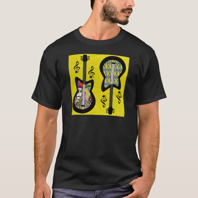 Camiseta Guitars coloridos del Mardi Gras (Anverso)