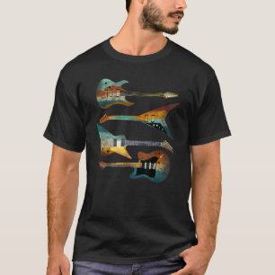 Camiseta Guitars de estilo retro, música afligida Vi