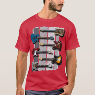 Camiseta Guitars eléctricos retro vintage Rock and Roll Mus