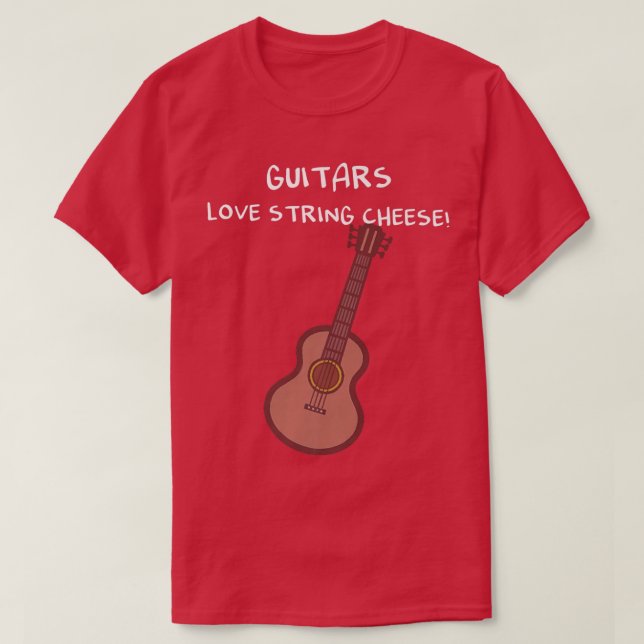 Camiseta Guitars love string cheese Premium  (Diseño del anverso)