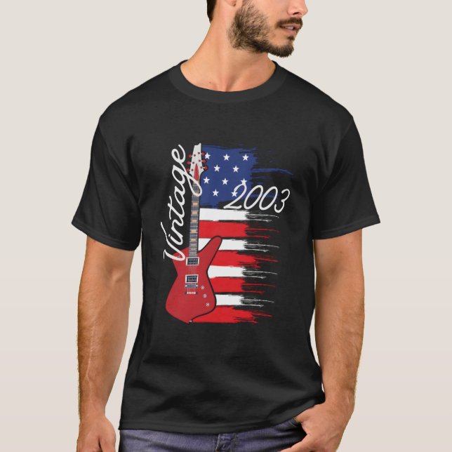 Camiseta Guitars norteamericanos de guitarra desde 2003 (Anverso)