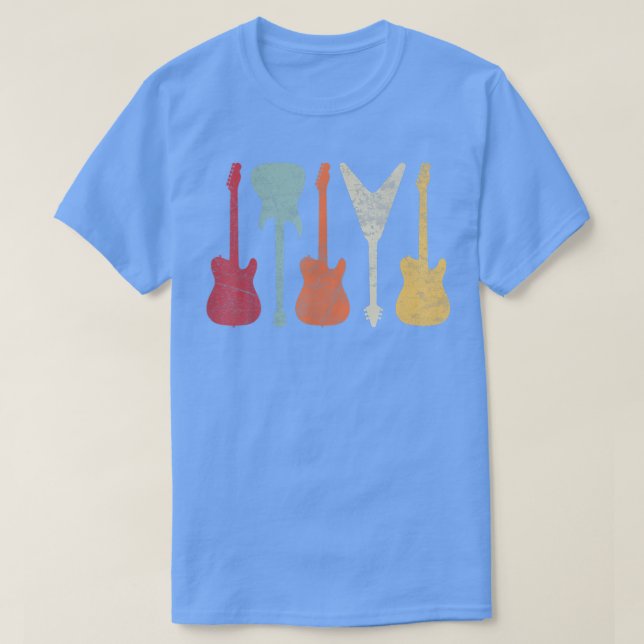 Camiseta Guitars retro 2681 (Diseño del anverso)