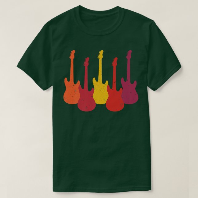 Camiseta Guitars retro vintage1038 (Diseño del anverso)