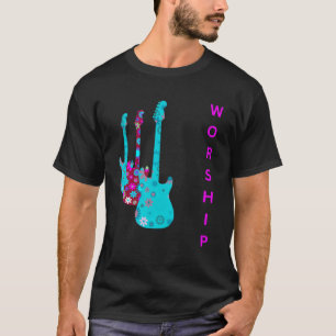 Camiseta Guitars WORSHIP Instrument Christian Faith Women