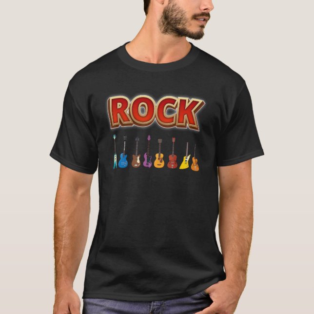 Camiseta Guitars Y Rock And Roll Que Necesito (Anverso)